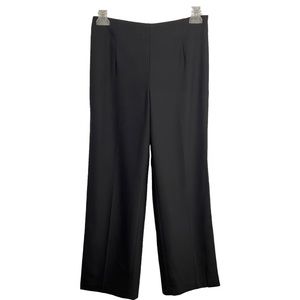 Talbots Petite Black Luxe Italian Wool Stretch Blend Straight Leg Dress Pants 2P